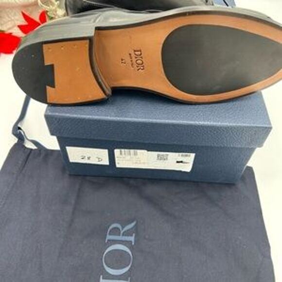 Dior Men's embassy, Black Leather Oxford Shoes size 42 made in Italy - Picture 8 of 14